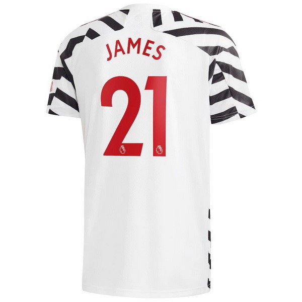 Camiseta Manchester United NO.21 James Replica Tercera Ropa 2020/21 Blanco